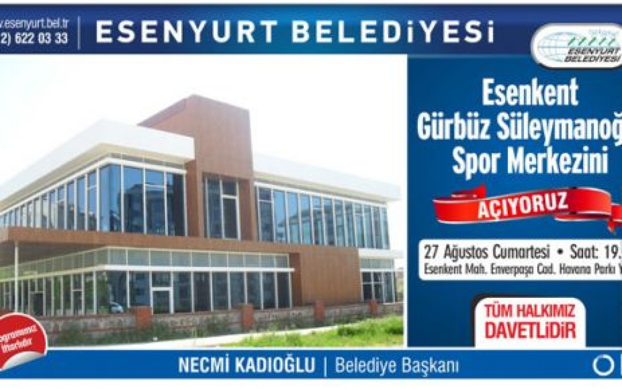 YARDIMCISININ ADINI SPOR KOMPLEKSİNE VERDİ