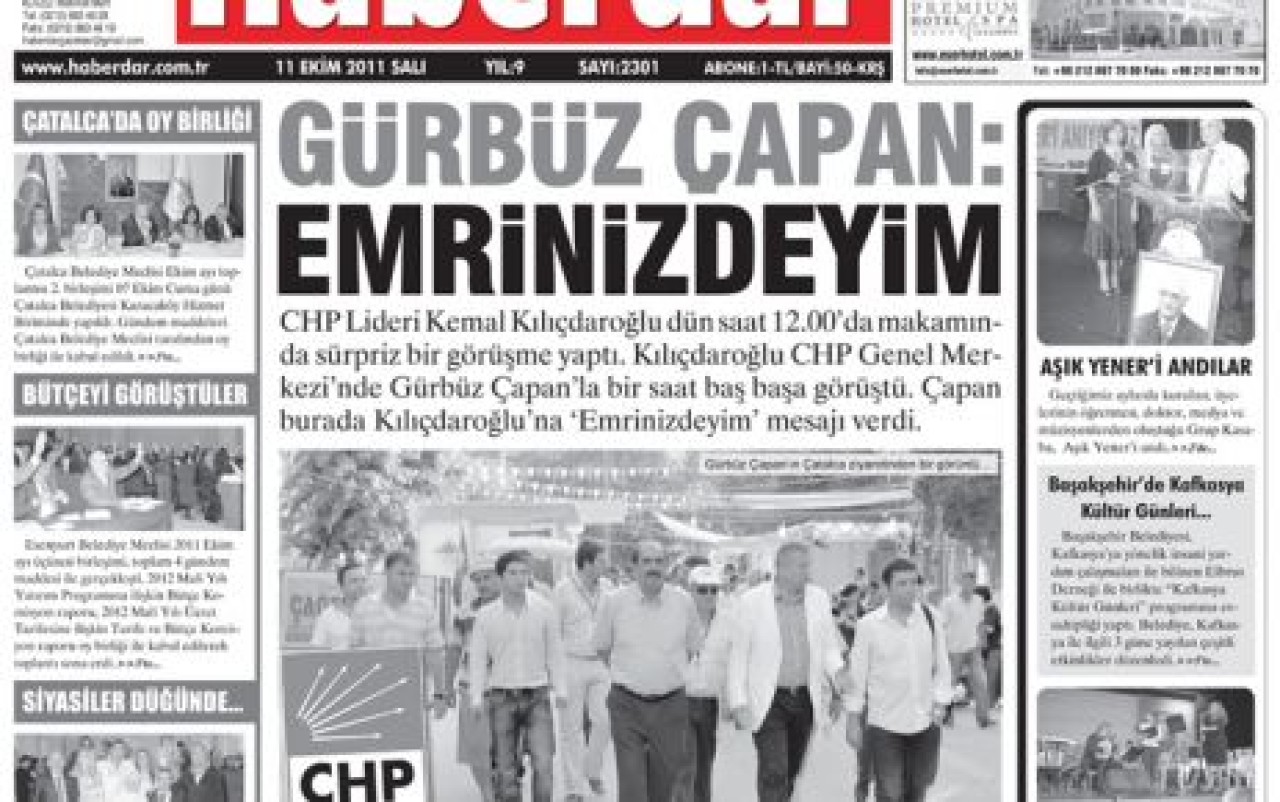 GÜRBÜZ ÇAPAN: EMRİNİZDEYİM