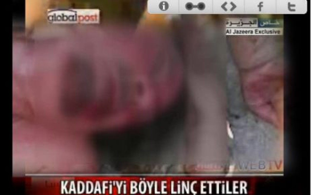 Kaddafi'nin linç görüntüleri
