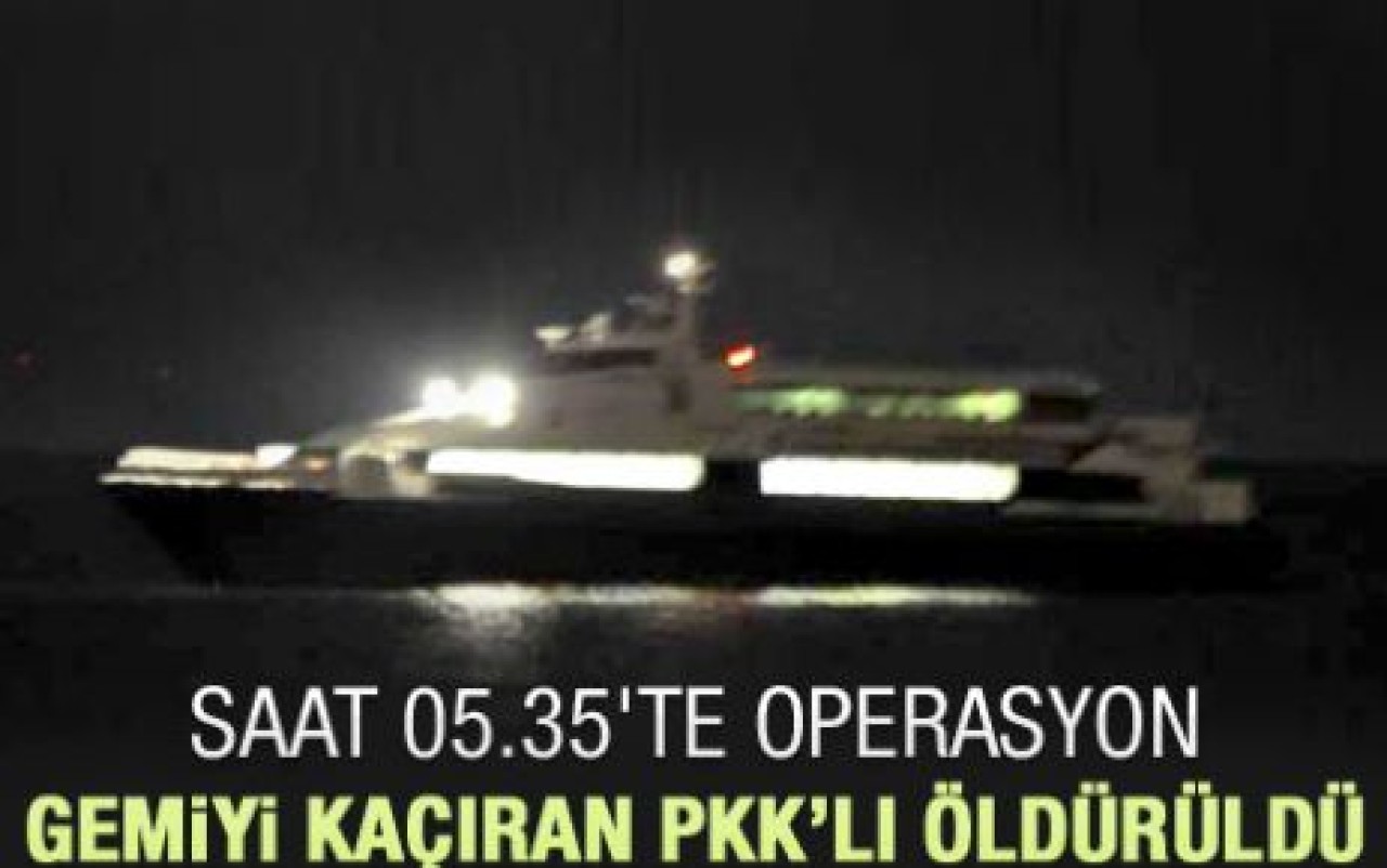 Deniz otobüsünü kaçıran terörist öldürüldü