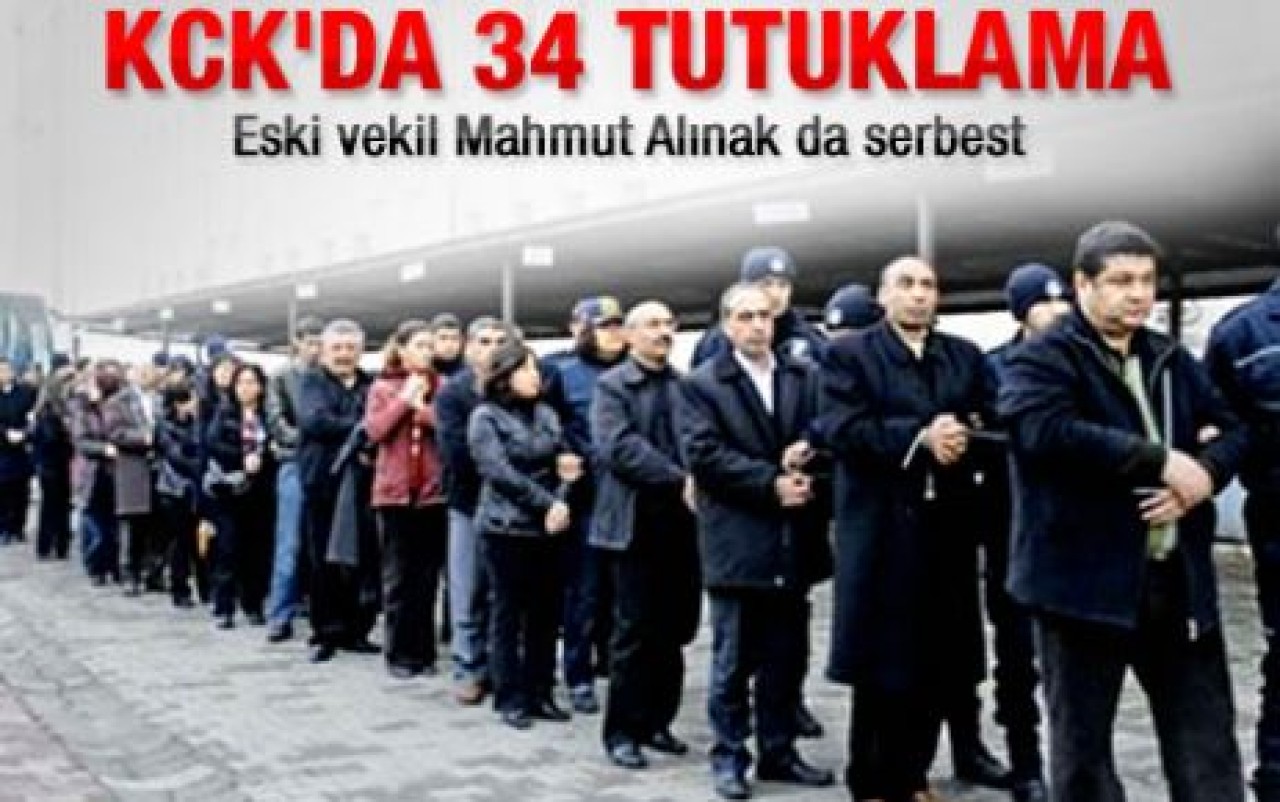 KCK davasında 34 tutuklama