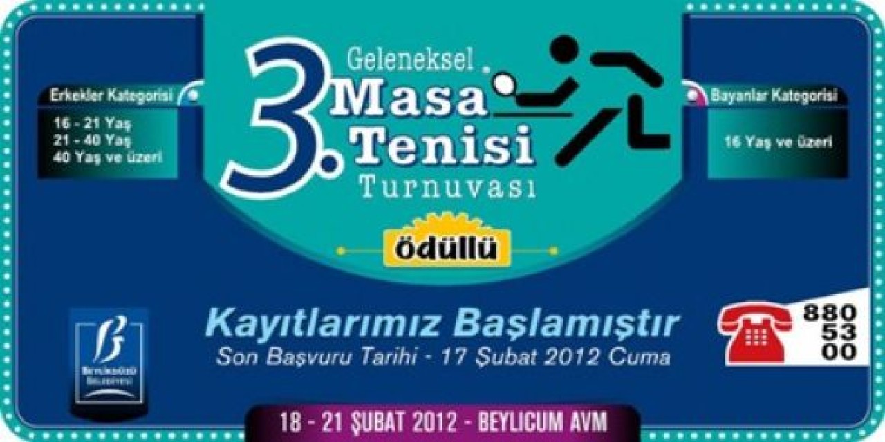 MASA TENİSİ TURNUVASI BAŞLIYOR