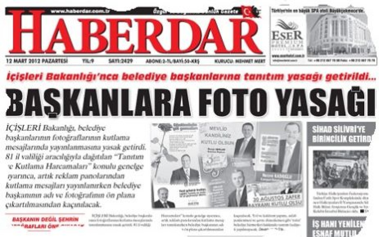 BAŞKANLARA FOTO YASAĞI