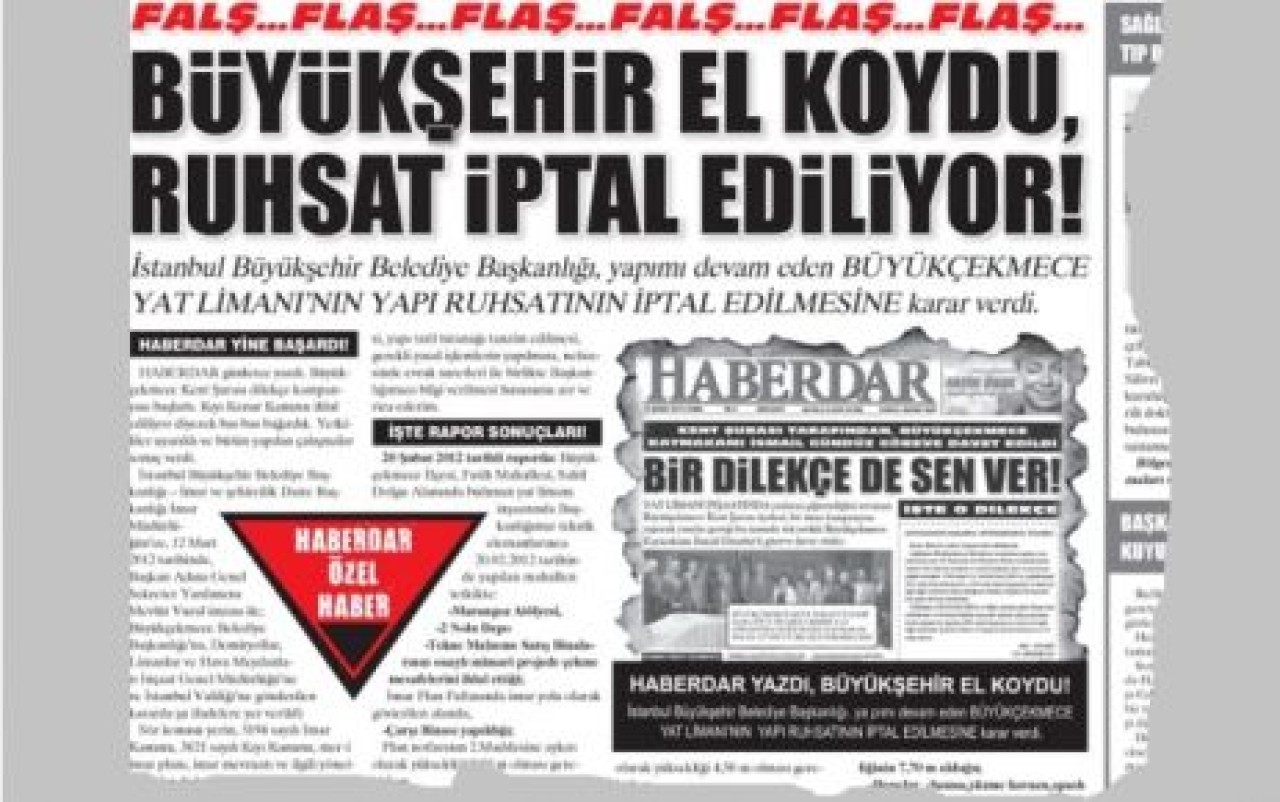 FALŞ… FLAŞ…FLAŞ… YAT LİMANI DURDURULDU...!