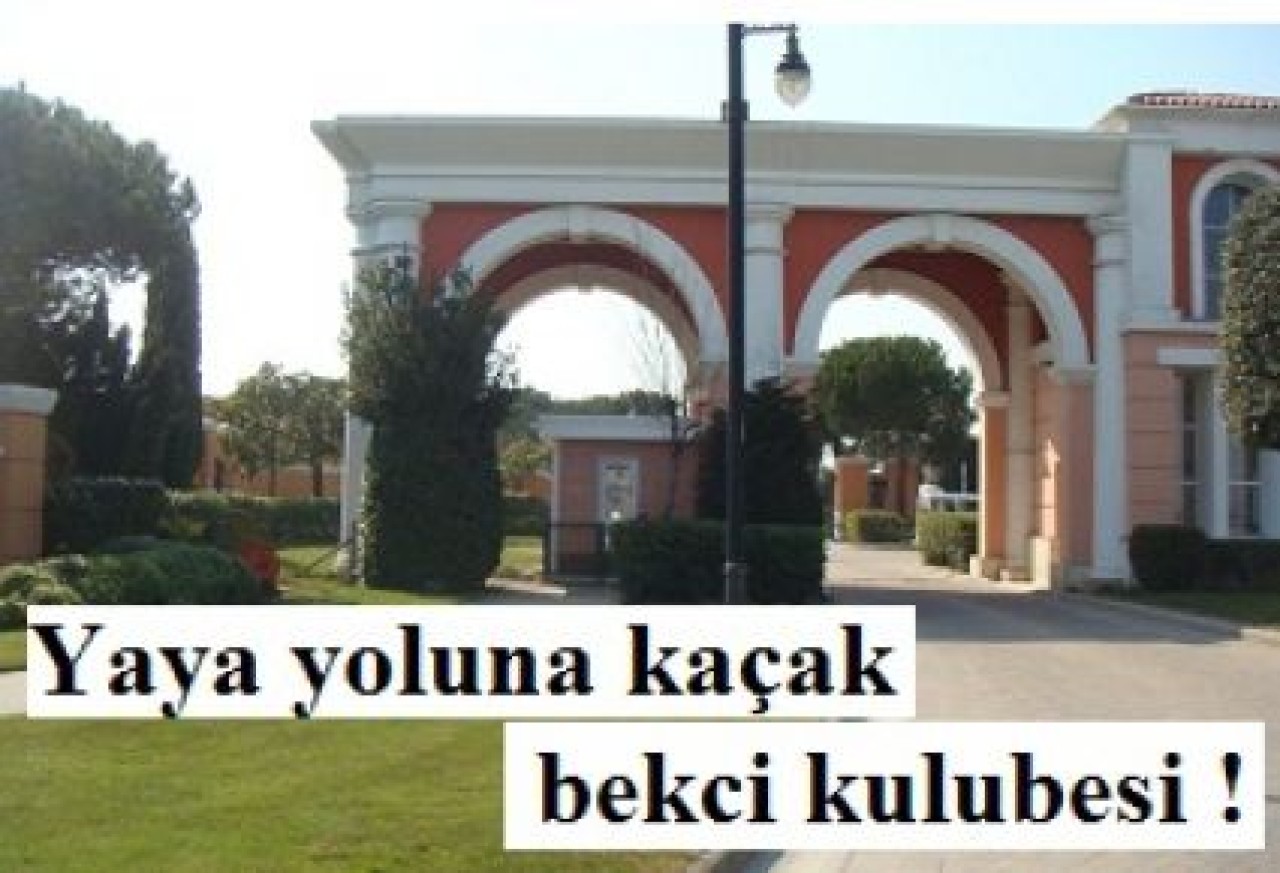 Yaya yoluna kaçak bekci kulubesi !