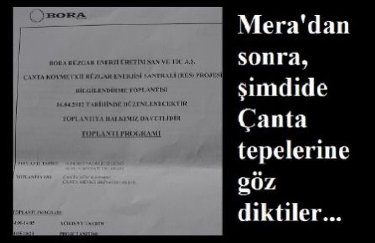 Şimdi'de Çanta tepelerine göz diktiler...