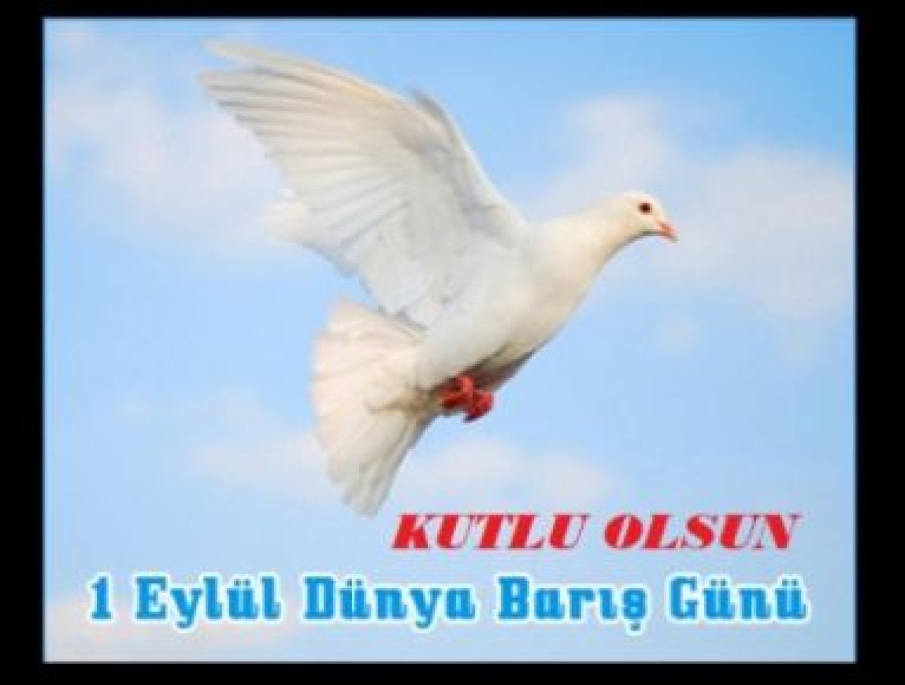 1 Eylül Dünya Barış Günü  kutlu olsun!