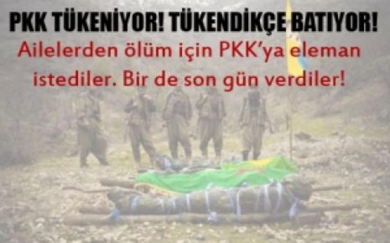 PKK bittiğinin haberini böyle yolladı!