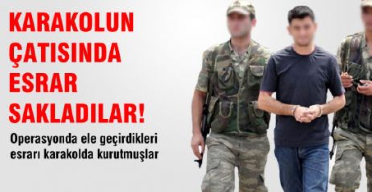 Karakolun Çatısında Esrar Kuruttular!