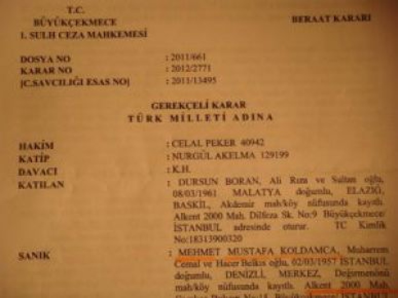 Site başkanına beraat kararı temyiz edildi.