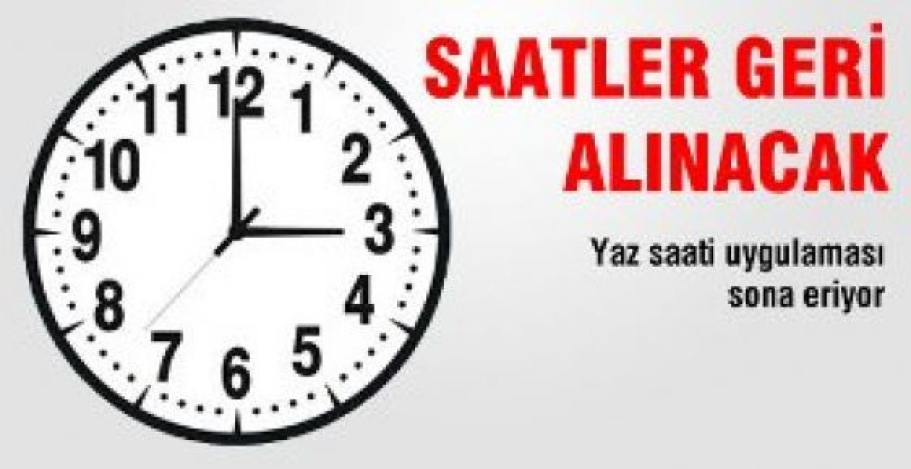 Saatler Bir Saat Geri Alınacak