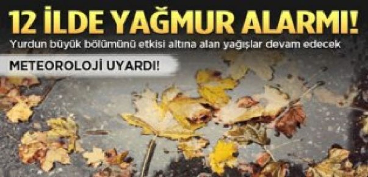 Meteoroloji'den 12 ile kuvvetli yağış uyarısı!