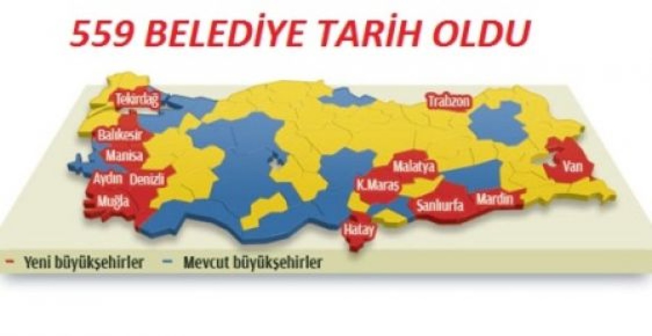 559 Belediye Tarih Oldu