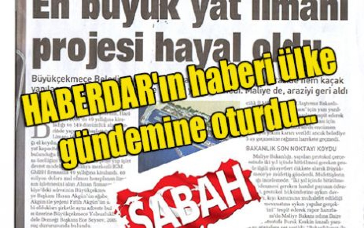 Haberimiz SABAH'ta..