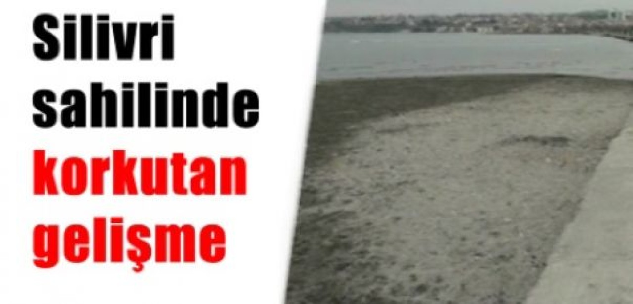 Silivri'de deniz 170 metre çekildi
