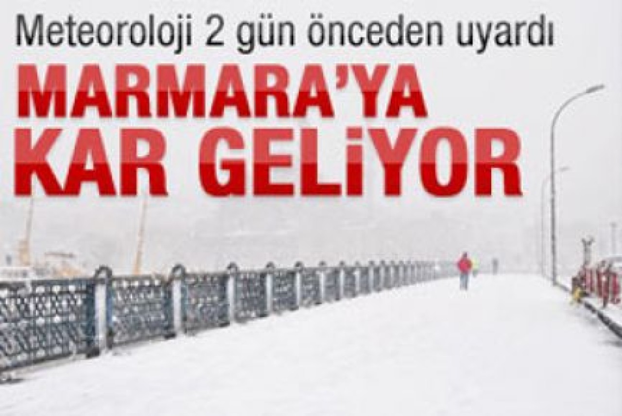 Marmara'ya Kar Geliyor