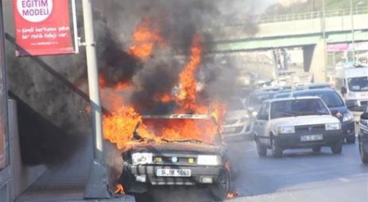 Seyir Halinde Yanmaya Başladı