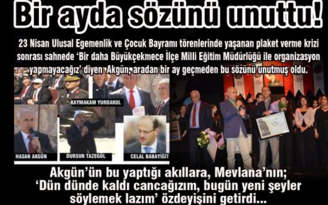 Bir ayda sözünü unuttu!