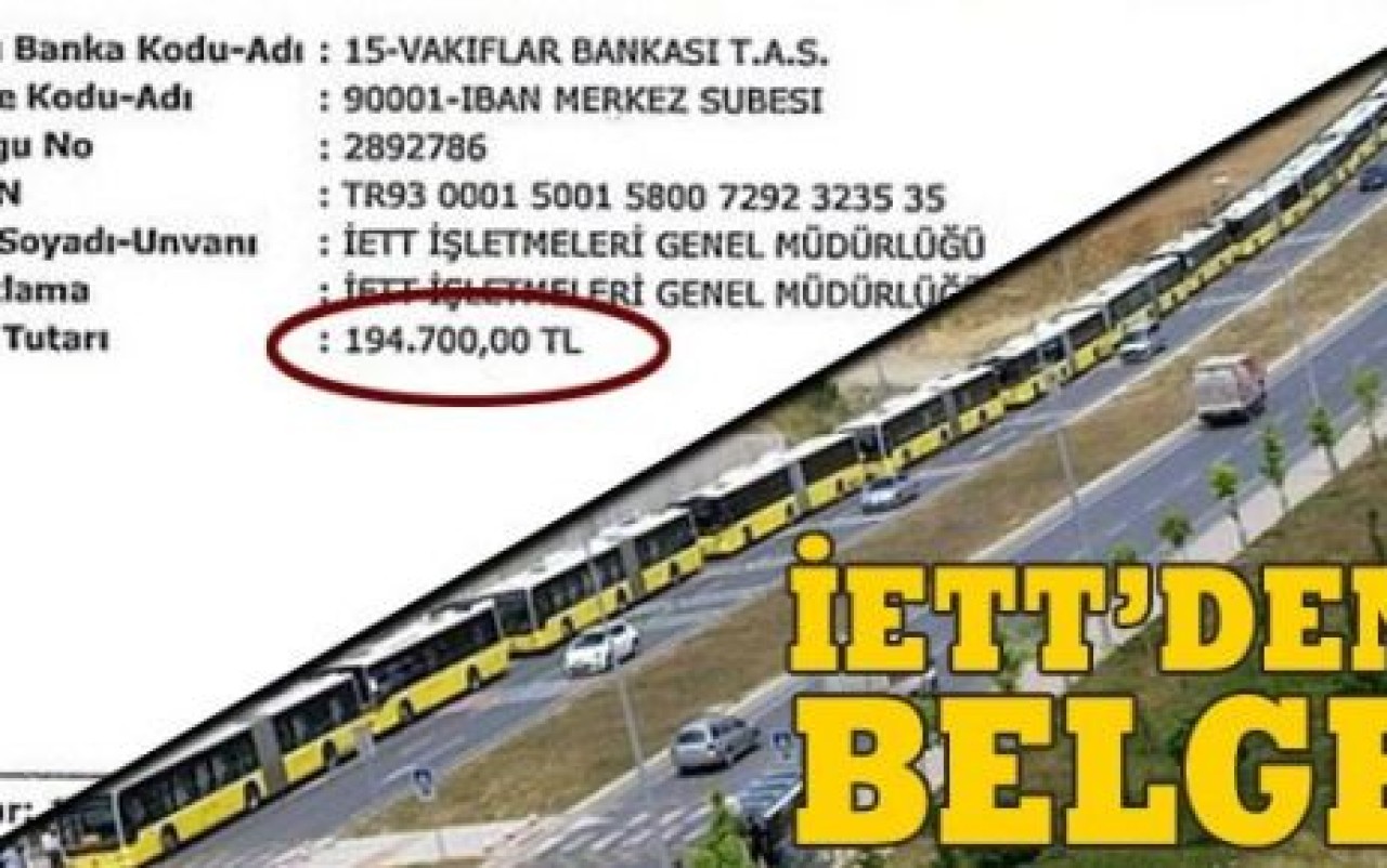 İBB ödeme dekontunu yayınladı
