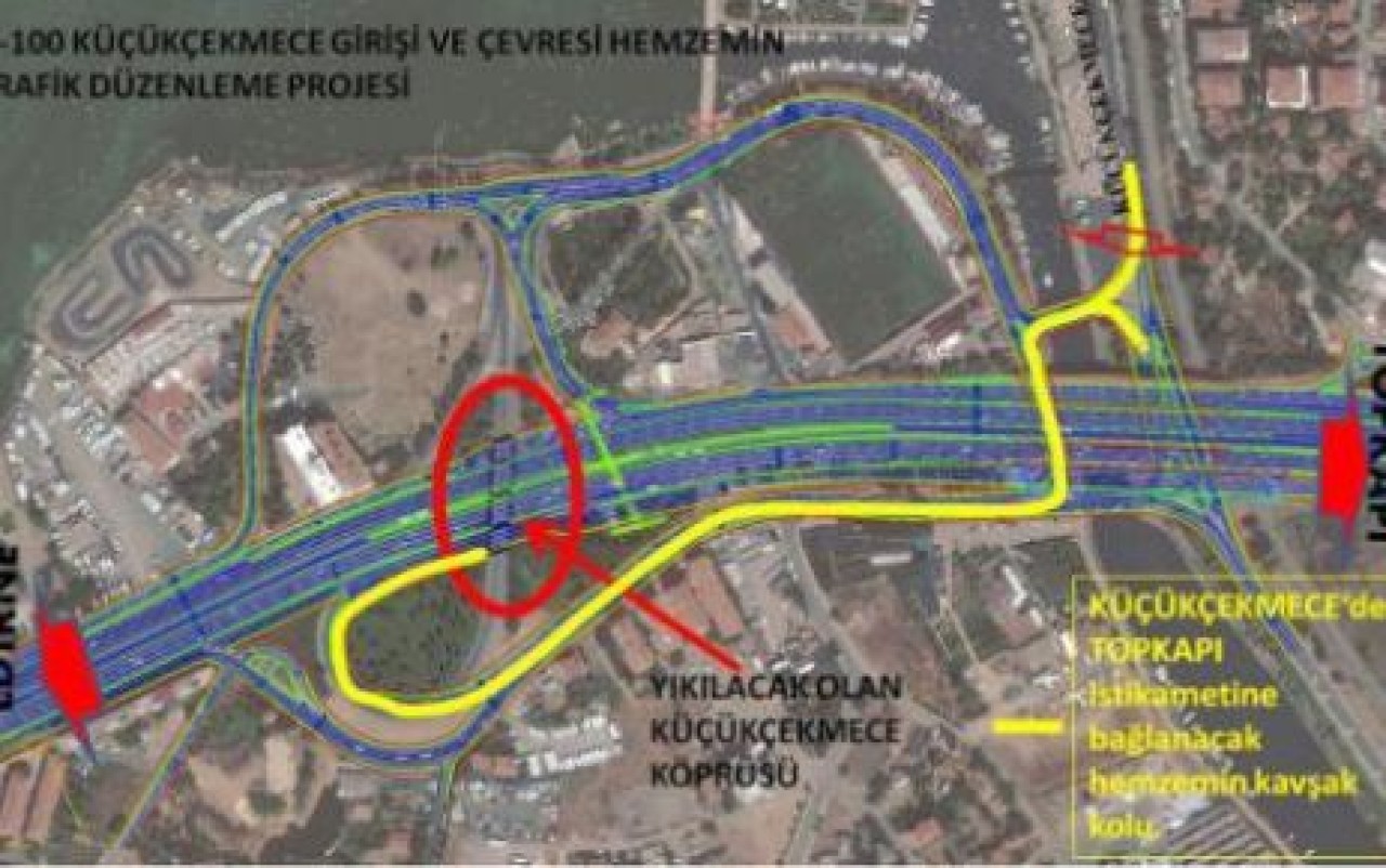 Küçükçekmece Köprülü Kavşağı'nda Trafik Sorunu Çözülüyor