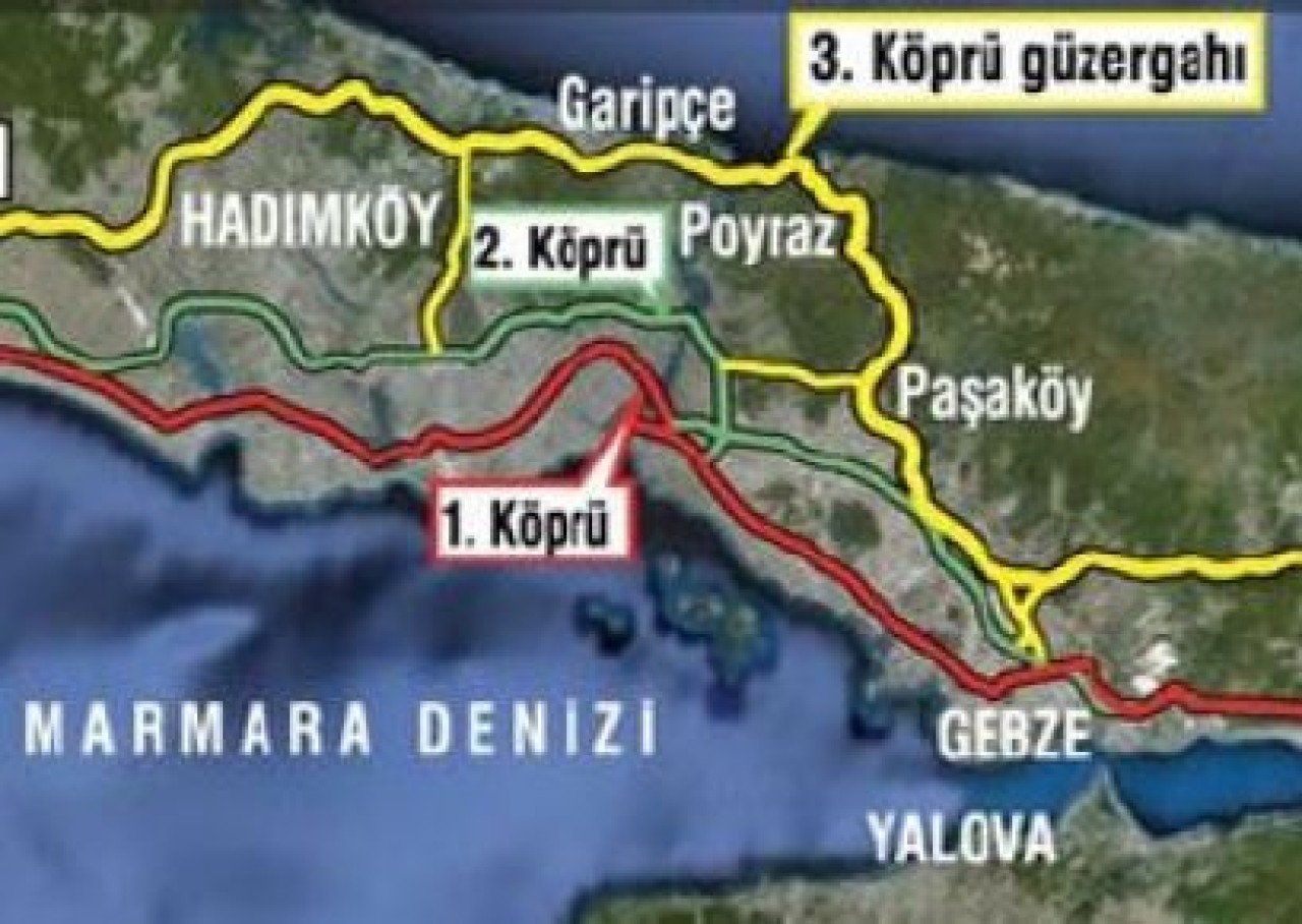 3. köprü güzergah açıklaması