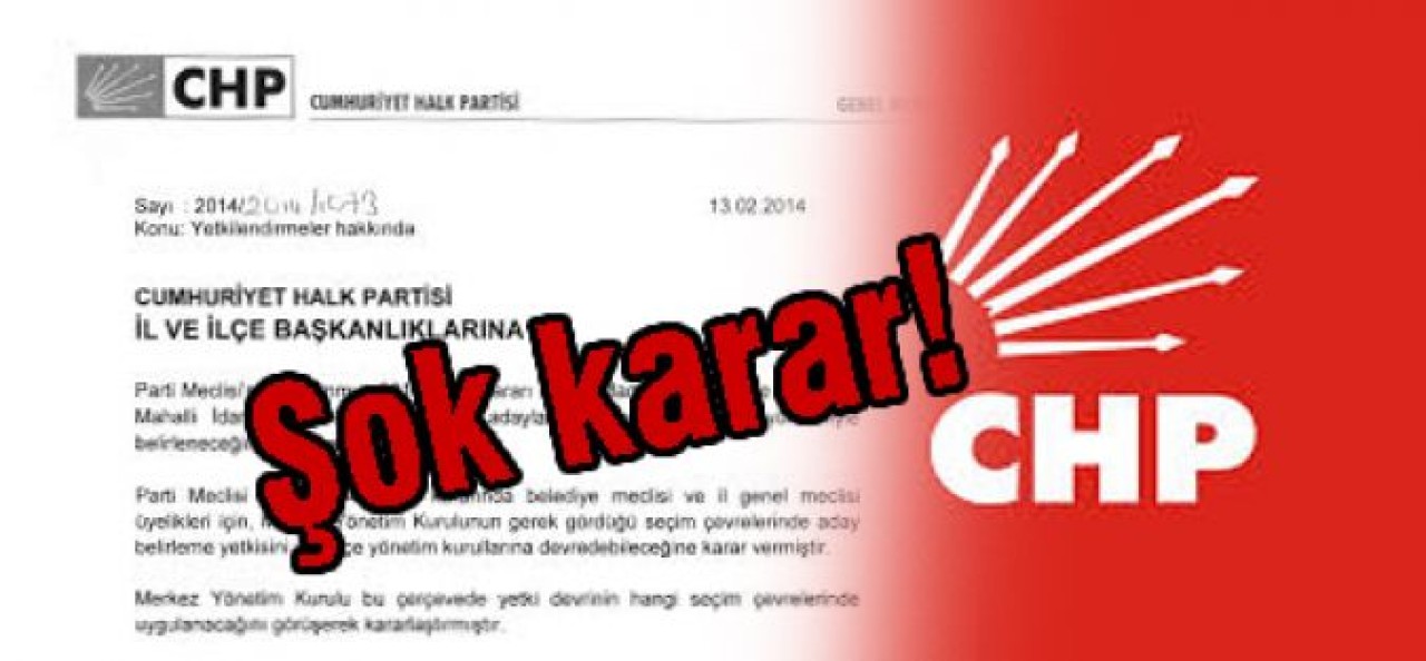 CHP MYK'sından flaş karar!