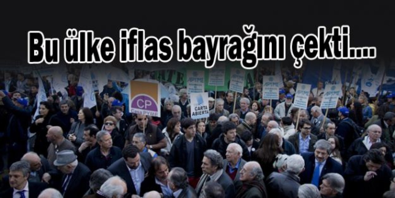 Bu ülke iflas bayrağını çekti....