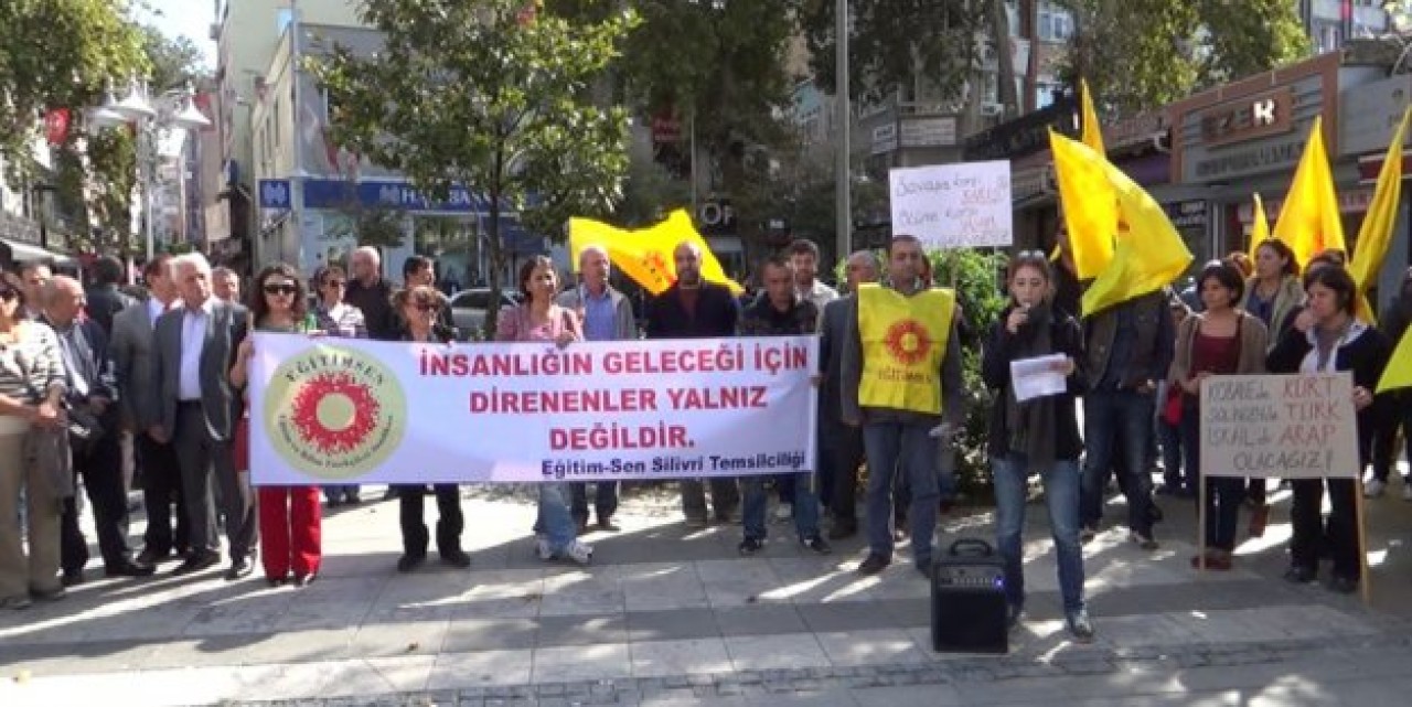 EĞİTİM- SEN VE CHP İŞİD’İ PROTESTO ETTİ!