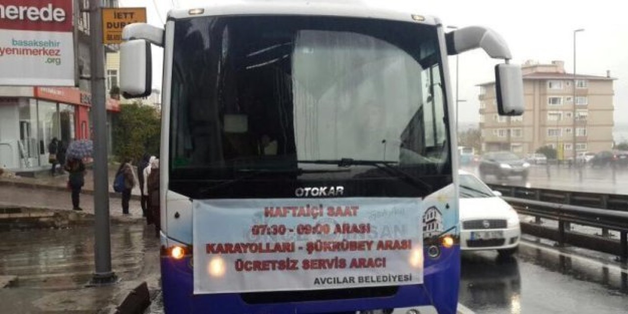 Avcılar Belediyesi ücretsiz taşıyor