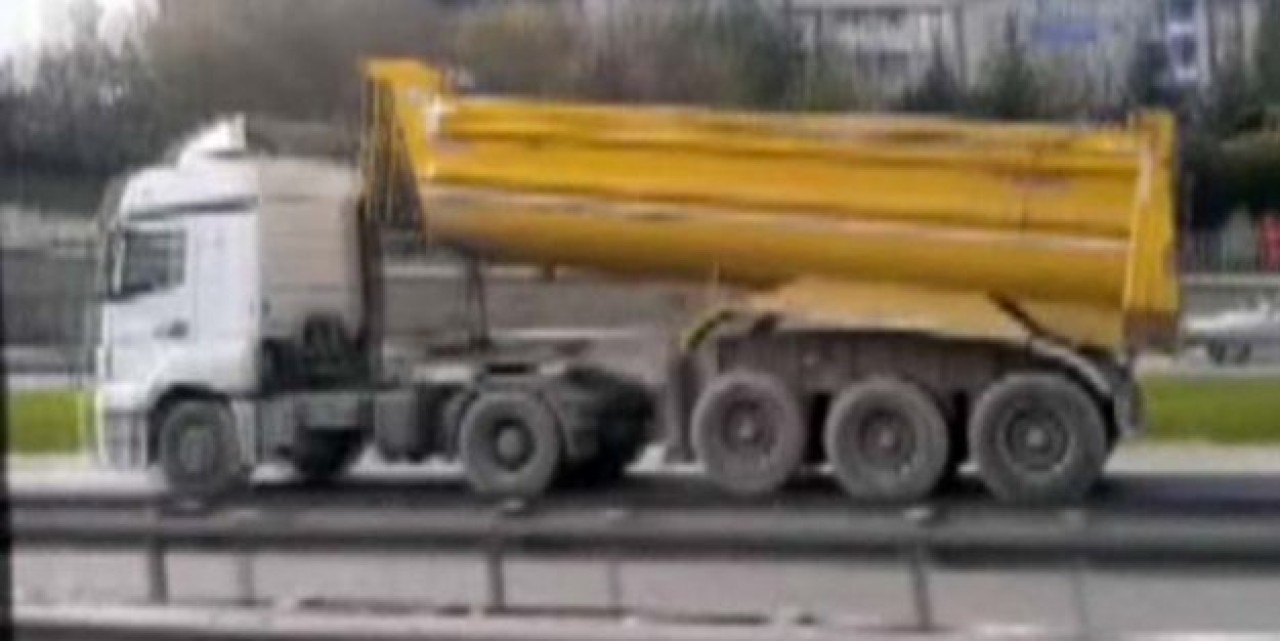 Damperi Açılan Kamyon Yürekleri Ağza Getirdi