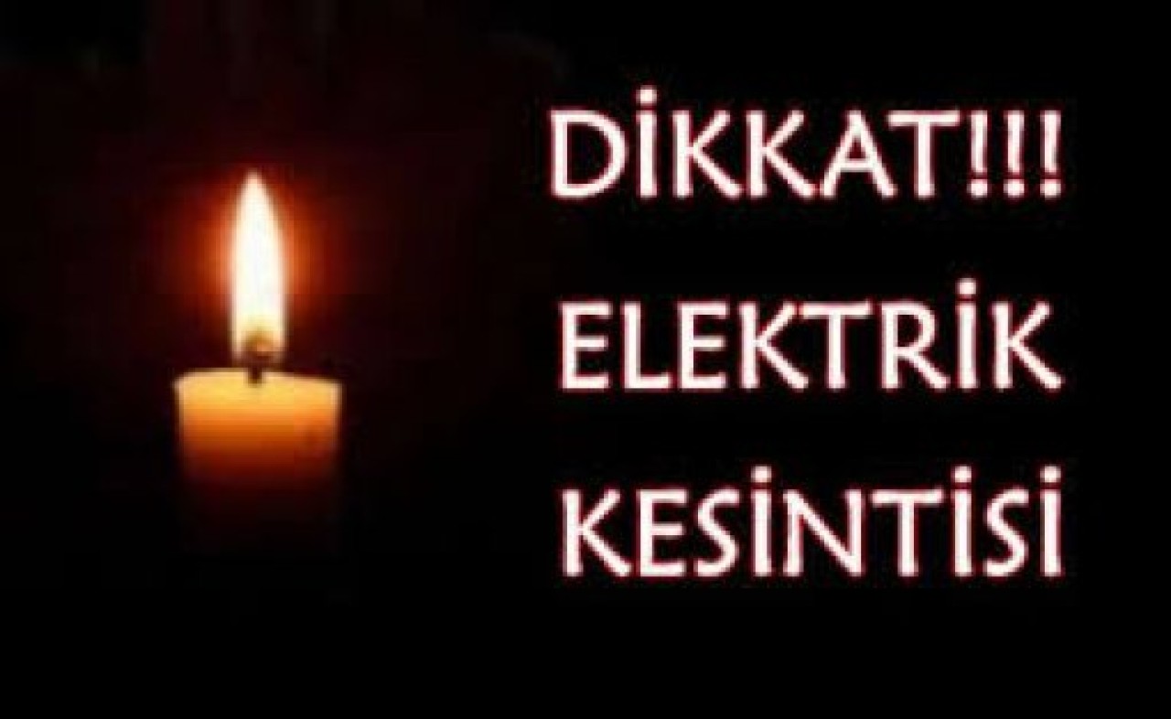 Pazar günü elektrik kesintisi
