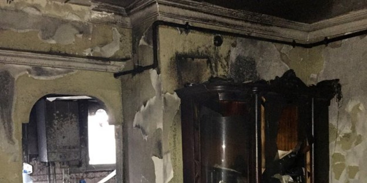 Evi yanan aileye Belediye sahip çıktı