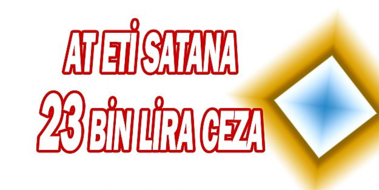At eti satana 23 bin lira ceza