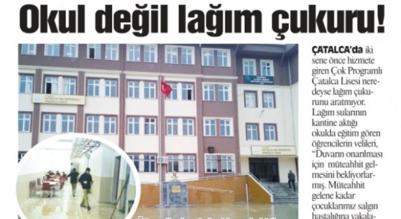 Okul değil lağım çukuru!