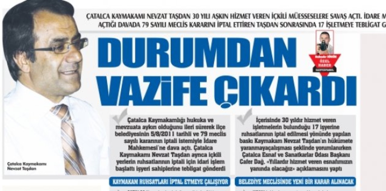 DURUMDAN VAZiFE ÇIKARDI