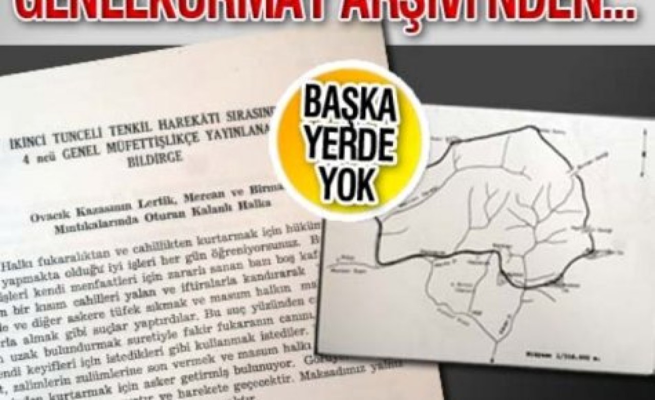 İşte Dersim belgeleri