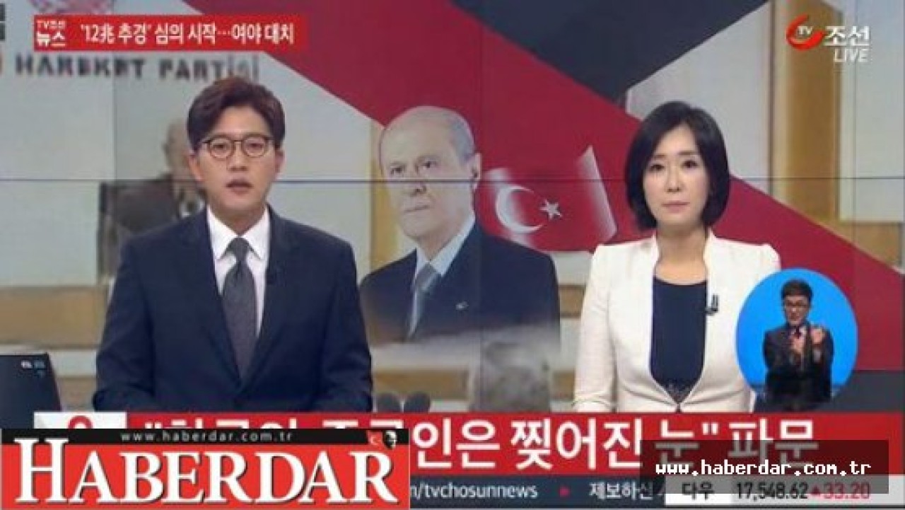 Bahçeli Güney Korede manşet oldu!