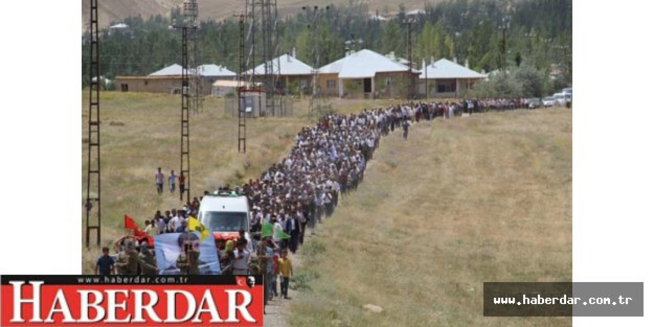 YPGLİ CENAZESİNE 3 KİLOMETRELİK TÖREN