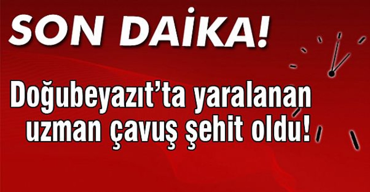 Uzman çavuş şehit oldu!