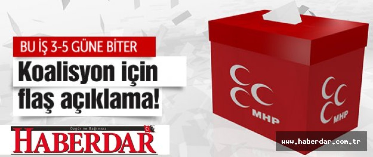 MHPden flaş koalisyon açıklaması!