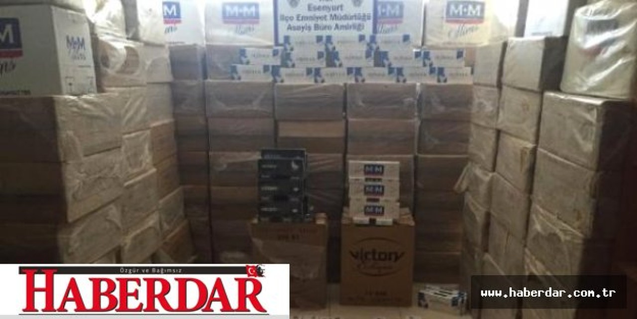 Esenyurtta 100 Bin Kaçak Sigara