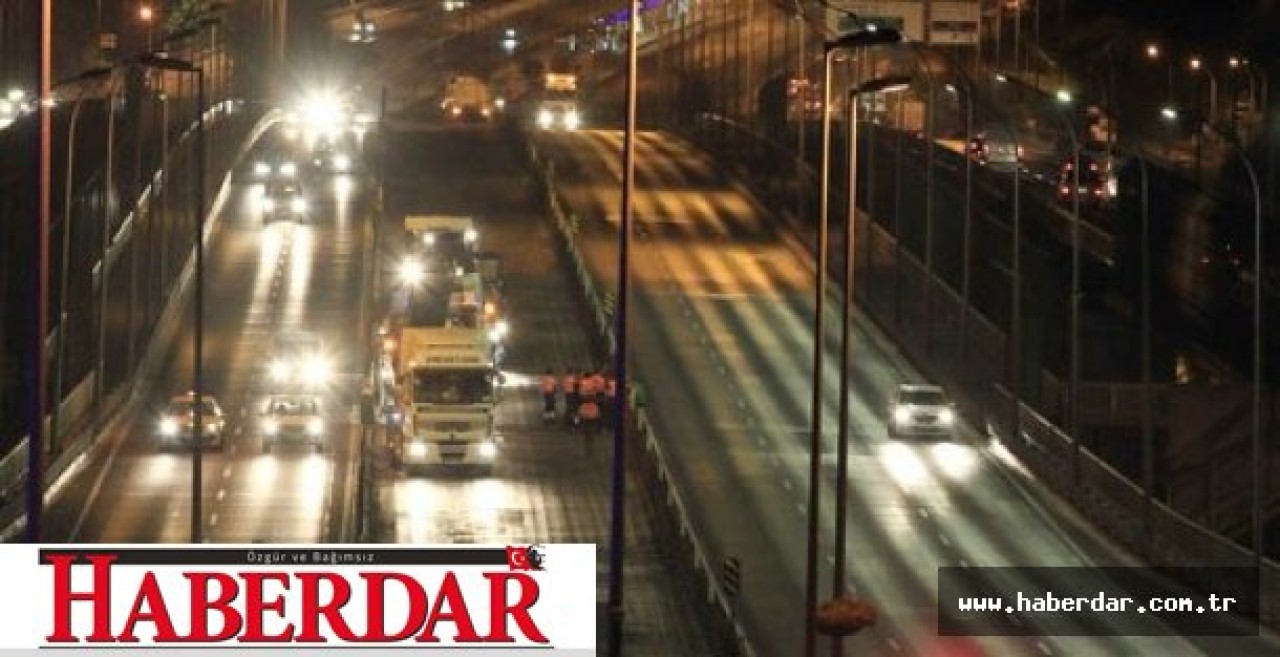 Haliç Köprüsü metrobüs yolunda bakım çalışmaları başladı