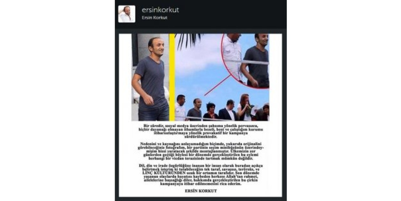 Ersin Korkuttan fotoğraf açıklaması