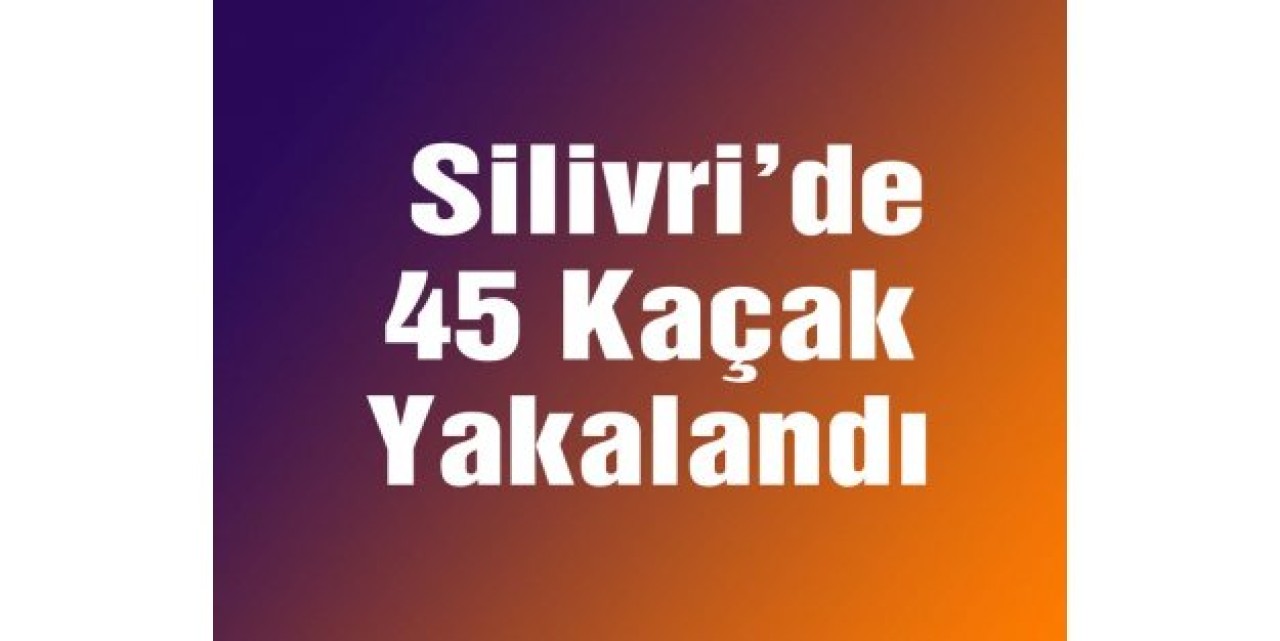 Silivride 45 Kaçak Yakalandı