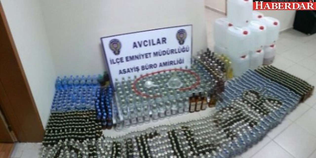 Avcılarda Sahte Alkol Ele Geçirildi