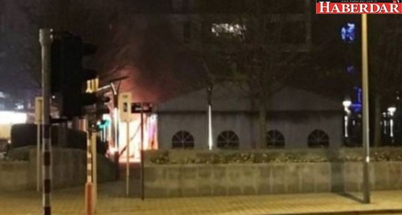 Brüksel&#39;deki PKK çadırında yangın