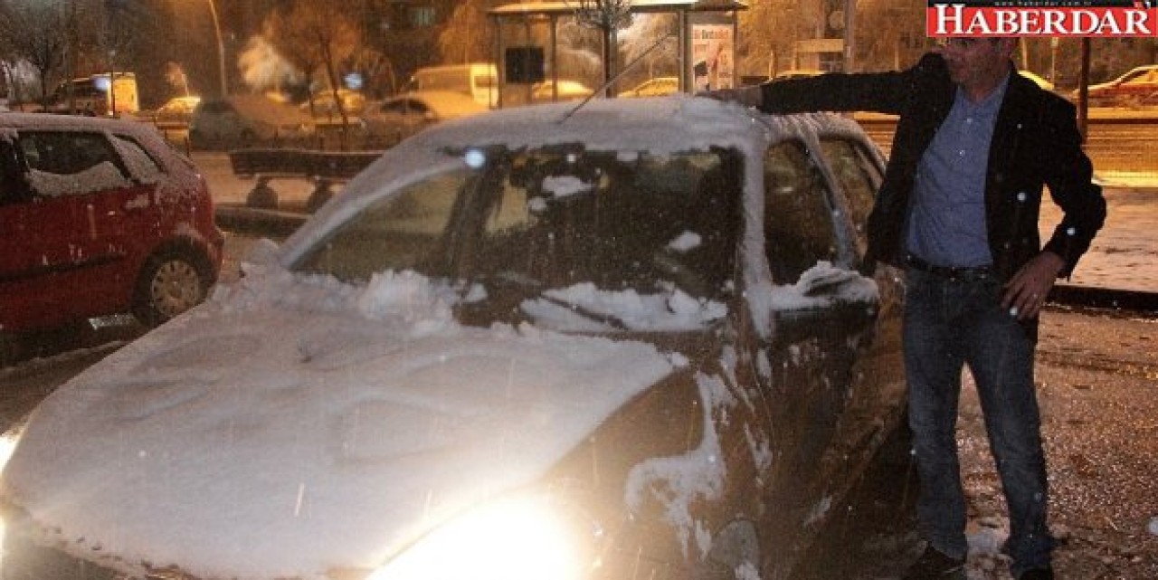 Erzurumda kar yağışı