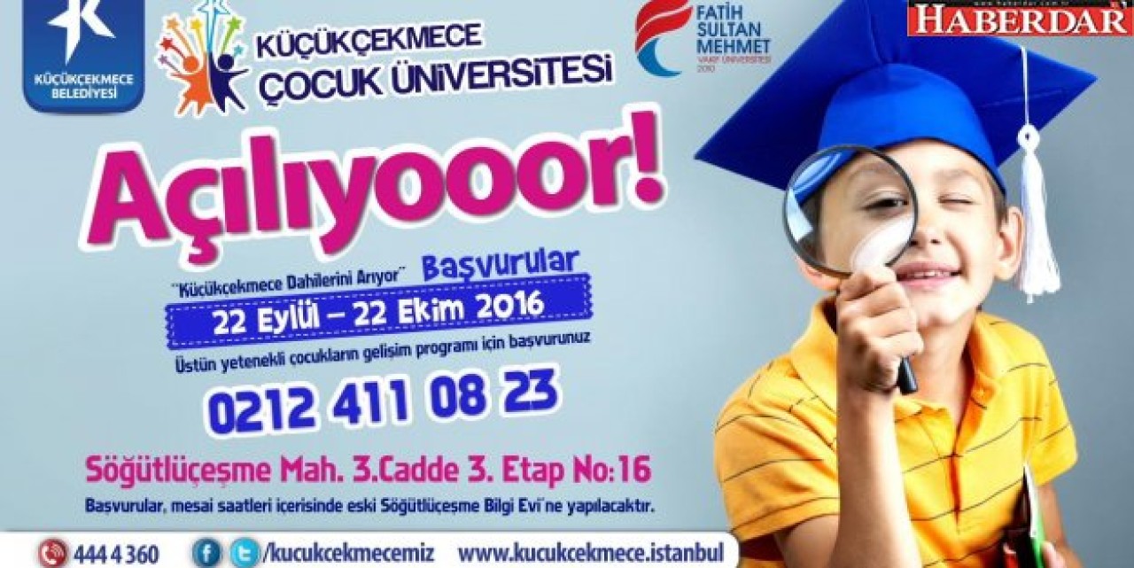 KÜÇÜKÇEKMECEDE ÇOCUK ÜNİVERSİTESİ AÇILIYOR