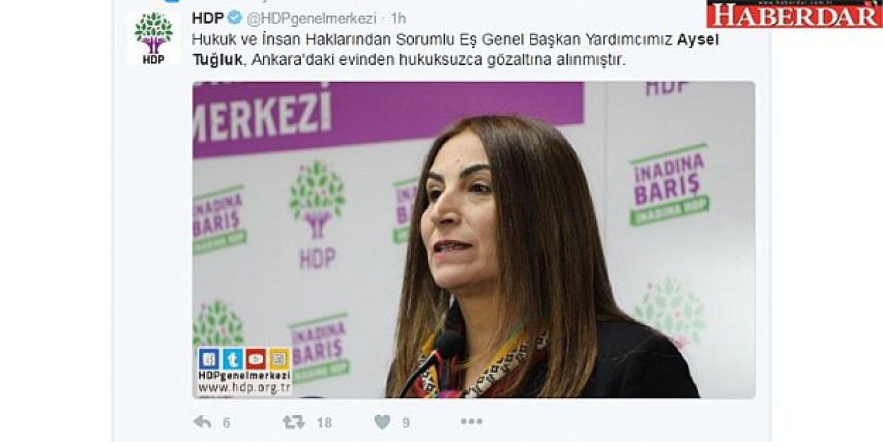 HDPli Aysel Tuğluk gözaltına alındı!