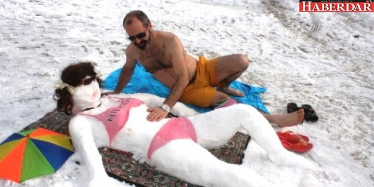 Geçen Sene Evlendiği Kardan Gelinle Bu Yıl Balayına Çıktı